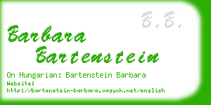 barbara bartenstein business card